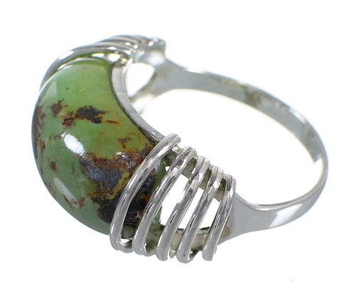 Authentic Sterling Silver Southwestern Turquoise Ring Size 6-1/2 RX80947